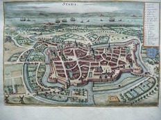 Abbildung einer alten Karte der Stadt Stade